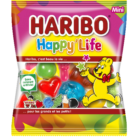 HARIBO Happy Life Assortiment de Bonbons Gélifiés Prêt à Vendre de 30  Sachets-40g - total 1,2kgs : : Epicerie
