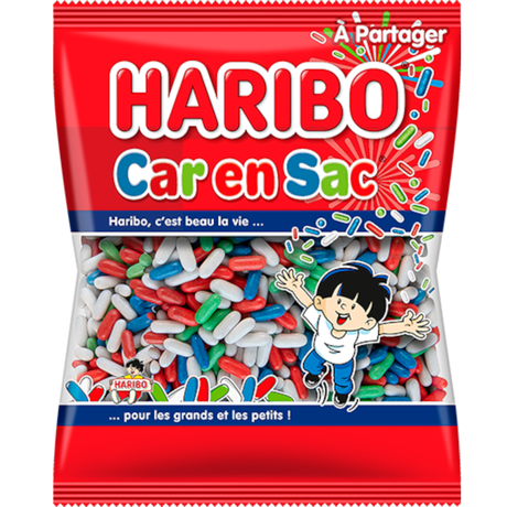 HARIBO - Car en Sac – Bonbons à la Réglisse – Sachet Vrac 2 kg